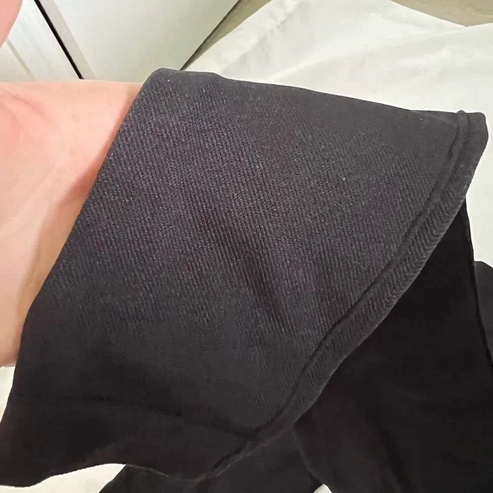Spanx Shapewear Leggings Thick Waist Band Black Ripped texture size Small - Picture 5 of 5